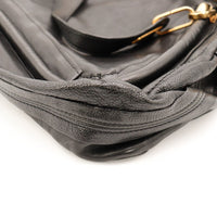 Détail coin inférieur cuir sac Chloé Paraty noir second angle — AMANA Vintage