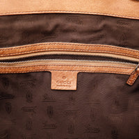 Intérieur doublure textile Tote Bag Bambou Gucci propre — AMANA Vintage