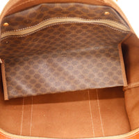 Intérieur Céline Boston Macadam doublure toile monogrammée et fond textile caramel — AMANA Vintage