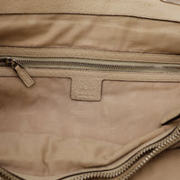Detail anses tressees cuir ivoire Gucci Tote Bamboo occasion — AMANA Vintage