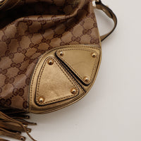 Interieur sac Gucci Indy Hobo doublure noire sigle occasion — AMANA Vintage