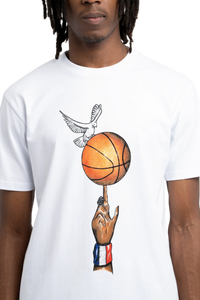 3.PARADIS, Mitchell & Ness and The NBA : Graphic Ball T-Shirt