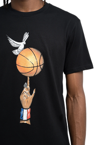 3.PARADIS, Mitchell & Ness and The NBA : Graphic Ball T-Shirt