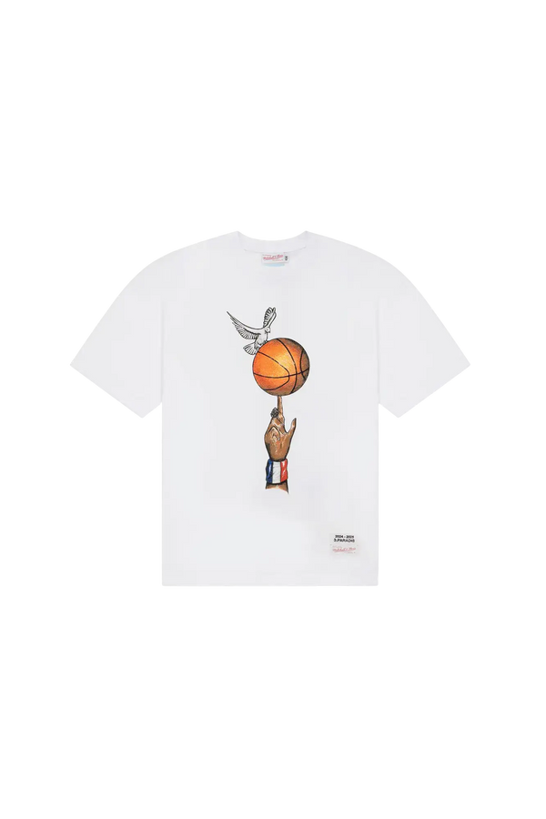 3.PARADIS, Mitchell & Ness and The NBA : Graphic Ball T-Shirt