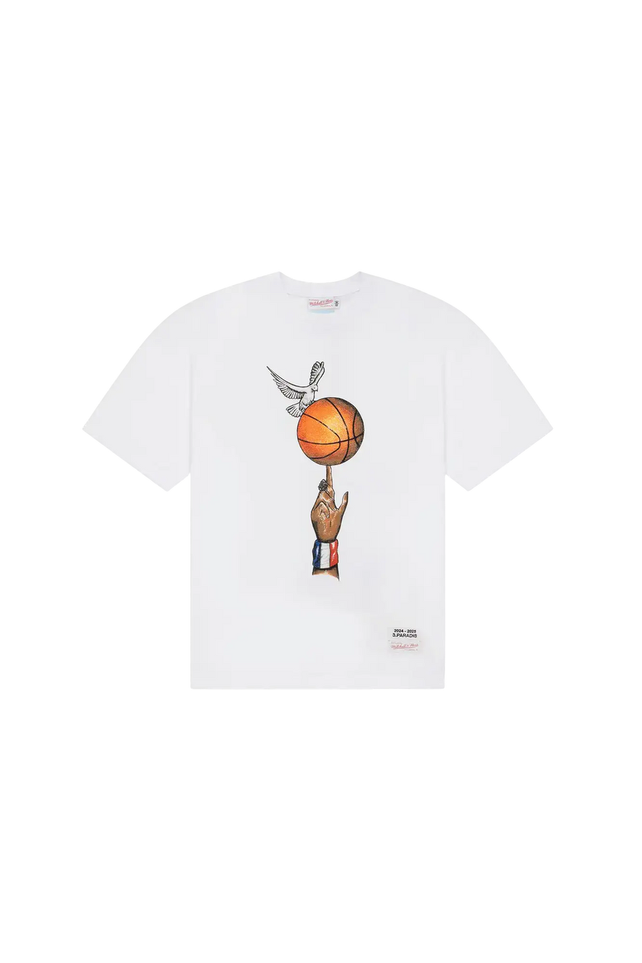3.PARADIS, Mitchell & Ness and The NBA : Graphic Ball T-Shirt