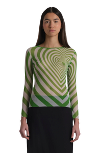 Infinite Heart Mesh Top