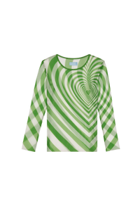 Infinite Heart Mesh Top
