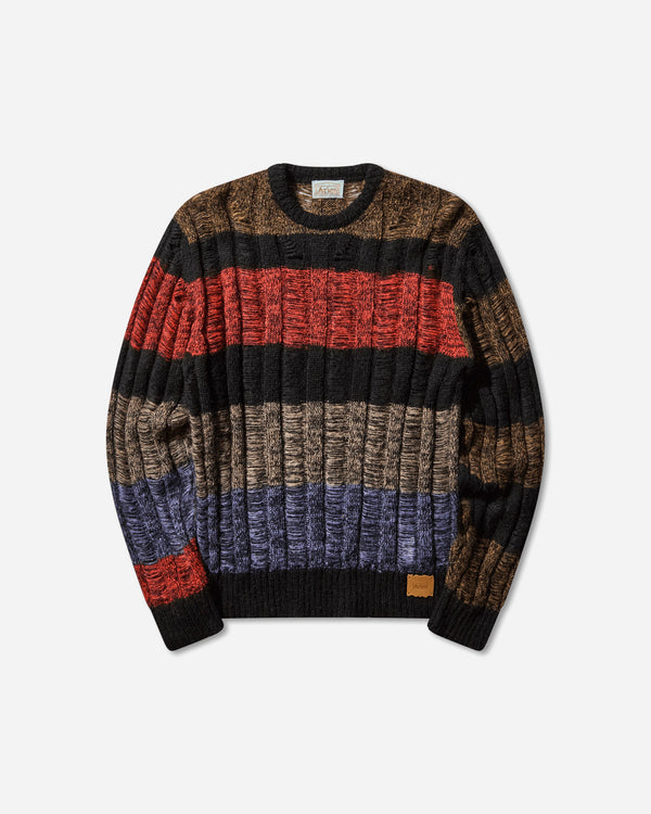 Aries Mohair Cable Stripe Sweater Multi Knitwears Sweaters AR2004304 Multi