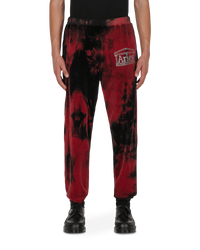Aries Rhinestone Velour Sweatpant Red Pants Sweatpants FSAR30285 RD