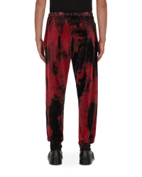 Aries Rhinestone Velour Sweatpant Red Pants Sweatpants FSAR30285 RD