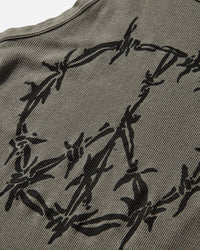 Aries Barbed Peace Lightweight Vest Olive T-Shirts Top AR4090105 OLIVE