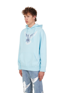 FLYING DOVES SKY BLUE HOODED SWEATER