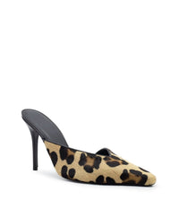BOSS MULE PONY LEATHER IN LEOPARD