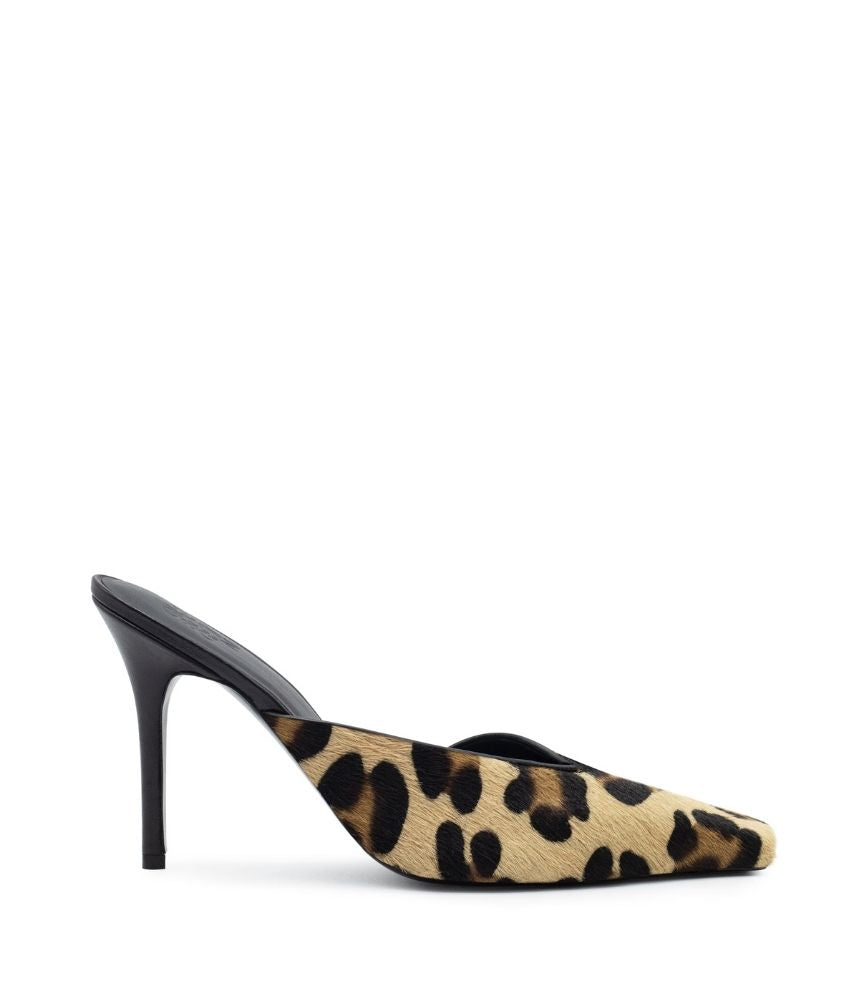 BOSS MULE PONY LEATHER IN LEOPARD