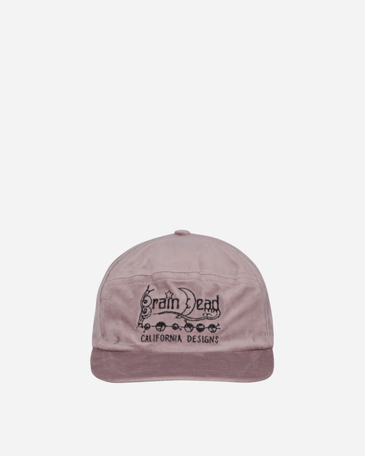Brain Dead Velveteen Curved Front 6 Panel Hat Pink Hats Caps H01003789 PNK