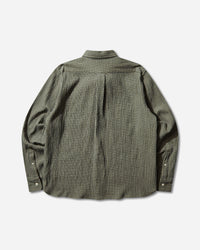 Brain Dead Bbc Check Oxford Button Up Shirt Green Shirts Longsleeve Shirt F25T24O04604 Green