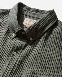 Brain Dead Bbc Check Oxford Button Up Shirt Green Shirts Longsleeve Shirt F25T24O04604 Green