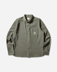 Brain Dead Bbc Check Oxford Button Up Shirt Green Shirts Longsleeve Shirt F25T24O04604 Green