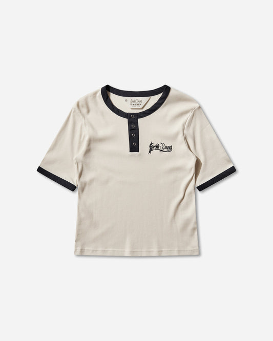 Brain Dead Ribbed Henley Natural Shirts Longsleeve Shirt P26T19004837 Beige
