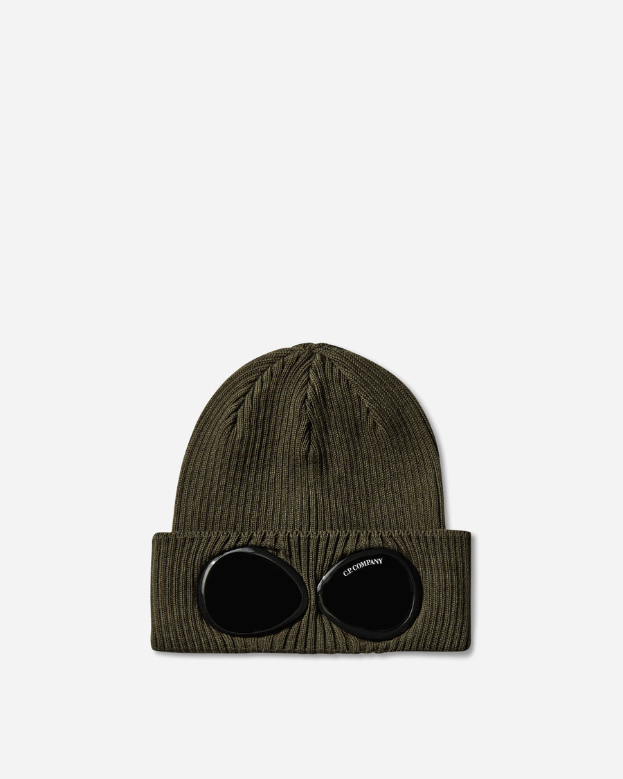 C.P. Company Cotton Goggle Beanie Ivy Green Hats Beanies RSCMAC747A-000727A 683