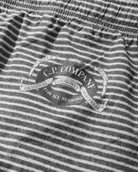 C.P. Company Beachwear Boxer In Flatt Stripes Printed Gunmetal Swimwear Swim Trunks 20CMBW289A-110690P 921