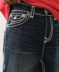 VINNY ROPE STITCH SHORT FLAP JACKKNIFE DARK WASH