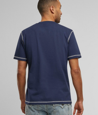 SS FLATLOCK TEE DRESS BLUE
