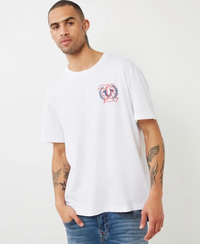 RELAXED MULTI PRINT TEE OPTIC WHITE