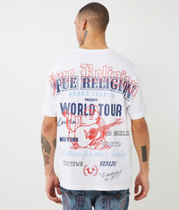 RELAXED MULTI PRINT TEE OPTIC WHITE