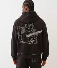 SUPER T ZIP UP JET BLACK