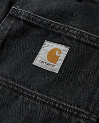 Carhartt WIP Double Knee Short Black Shorts Denim Short I034867 8906
