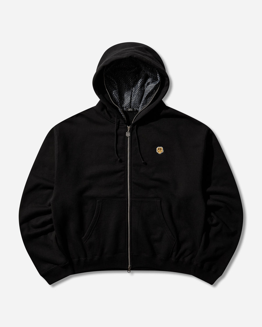 Chito Dog Mesh Zip Hoodie Black Sweatshirts Hoodies C0825K004 BLACK