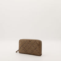 Portefeuille Bottega Veneta cuir tressé fermeture éclair occasion authentique — AMANA Vintage