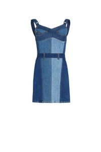 Regenerated Stretch Denim Mini Dress