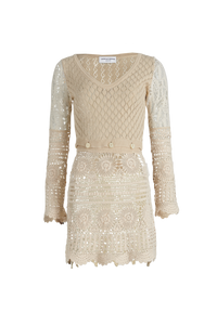 Regenerated Crochet Mini Dress
