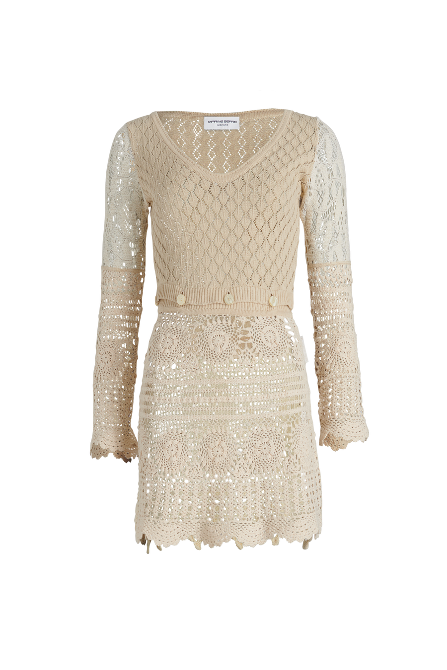 Regenerated Crochet Mini Dress