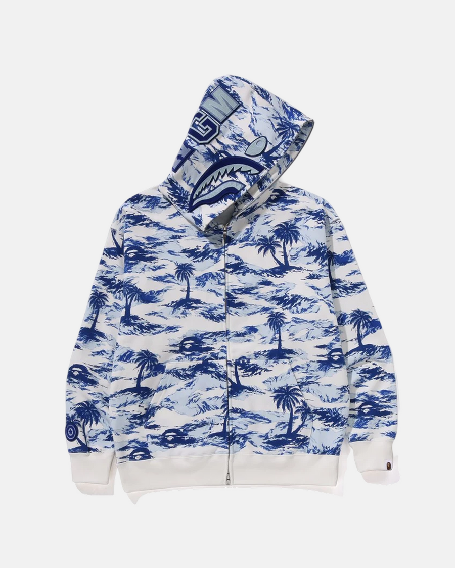GILET SHARK RELAXED FULL ZIP BLEU