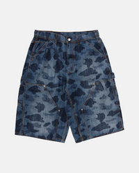 SHORT JEAN DOUBLE KNEE RELAXED BLEU
