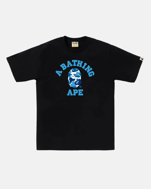TEE-SHIRT MC COLLEGE NOIR/BLEU