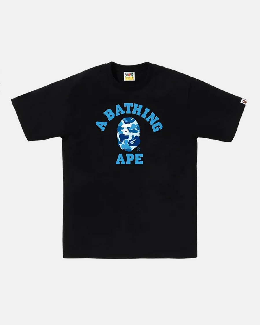 TEE-SHIRT MC COLLEGE NOIR/BLEU