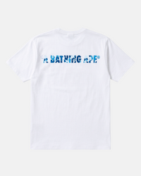 TEE-SHIRT MC ONE POINT:BLANC/BLEU