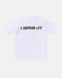 TEE-SHIRT MC ONE POINT BLANC/BLEU