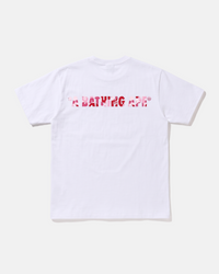 TEE-SHIRT MC ONE POINT BLANC/ROSE