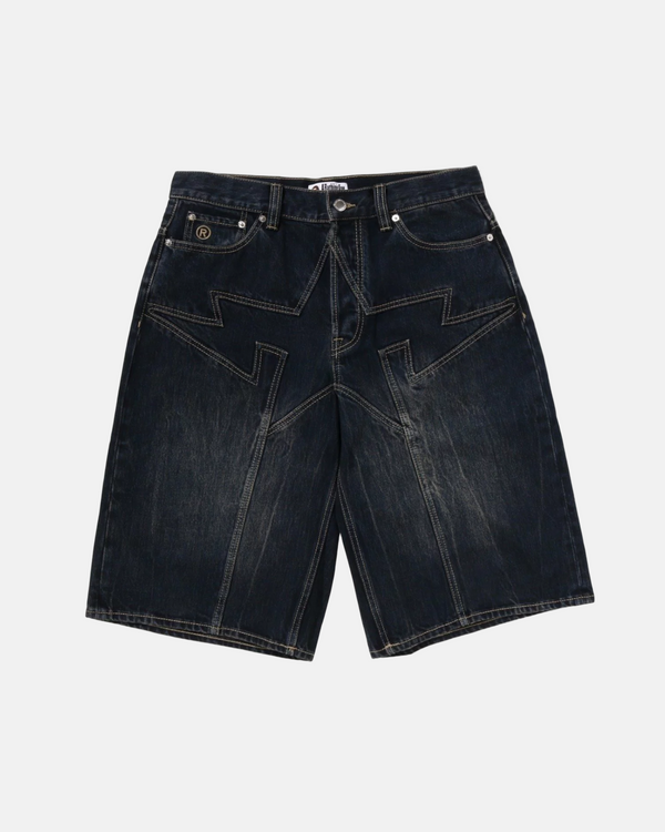 SHORT JEAN RELAXED FIT BLEU