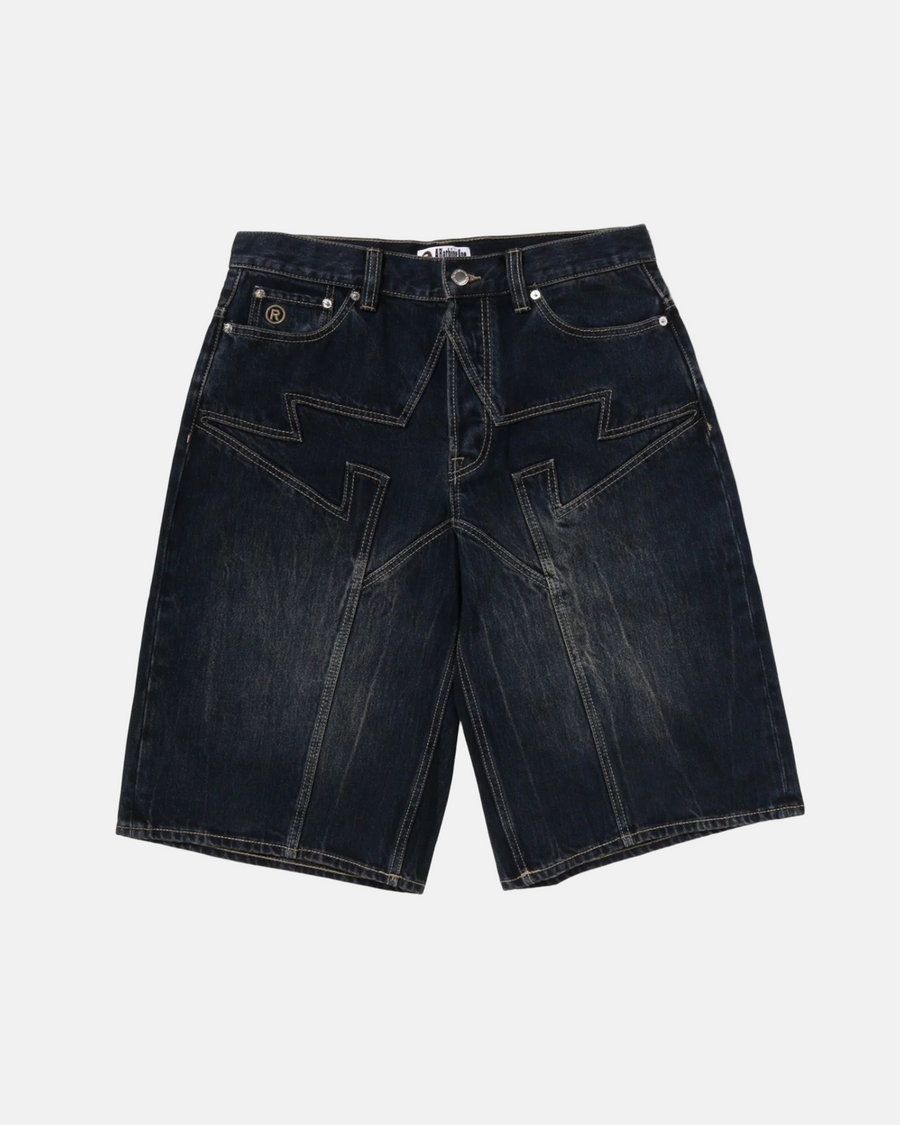 SHORT JEAN RELAXED FIT BLEU