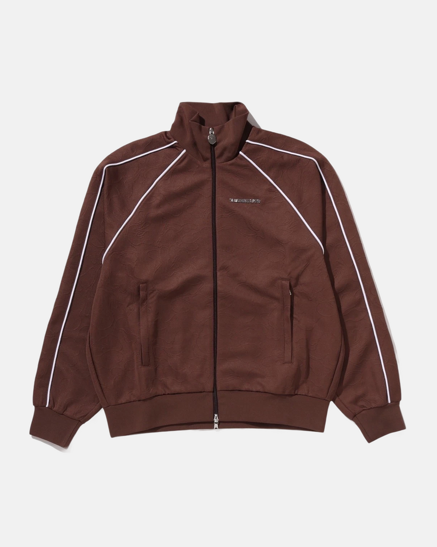VESTE JOGGING RELAXED FIT MARRON/BLANC