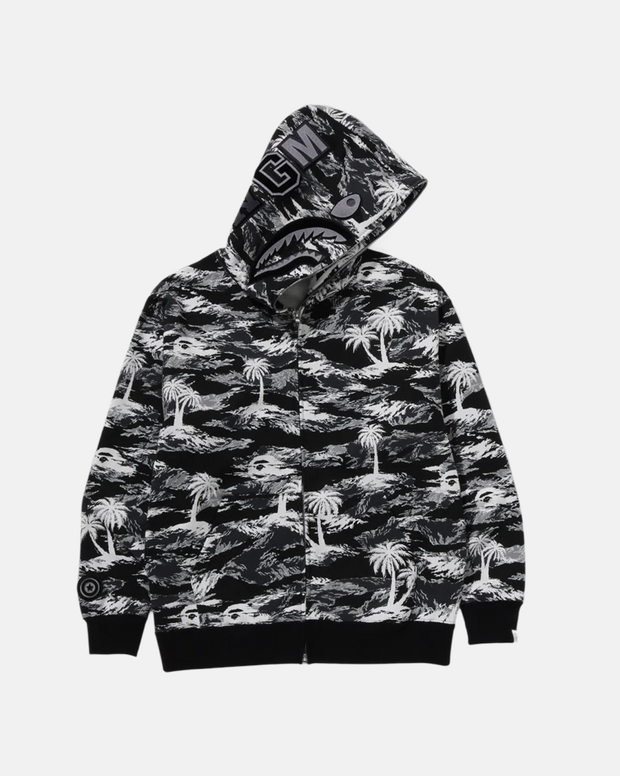 GILET SHARK RELAXED FULL ZIP NOIR