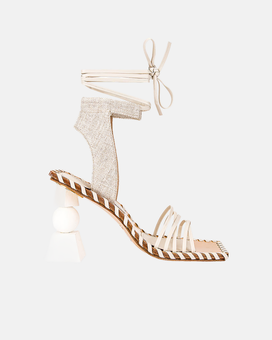 LES SANDALES VALERIE HAUT OFF-WHITE