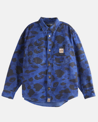 CHEMISE ML WORKWEAR:BLEU MARIN