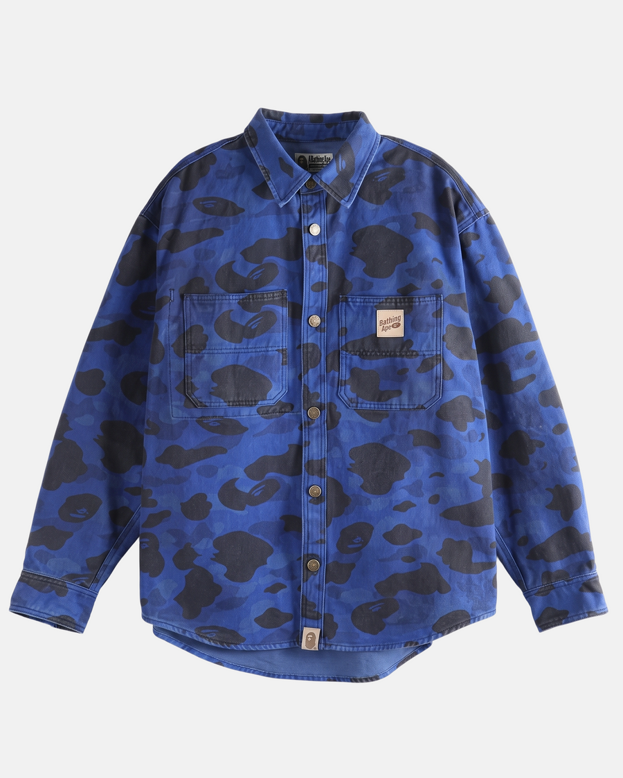 CHEMISE ML WORKWEAR:BLEU MARIN